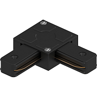 Коннектор для шинопровода L-образный Feron LD1007 Однофазный Черный IP20 картинка 